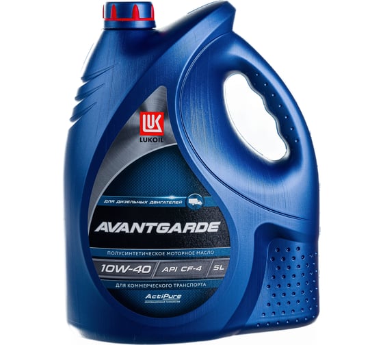 Моторное масло Лукойл АВАНГАРД полусинтетическое SAE 10W-40, API CF-4/SG, 5 л 19306