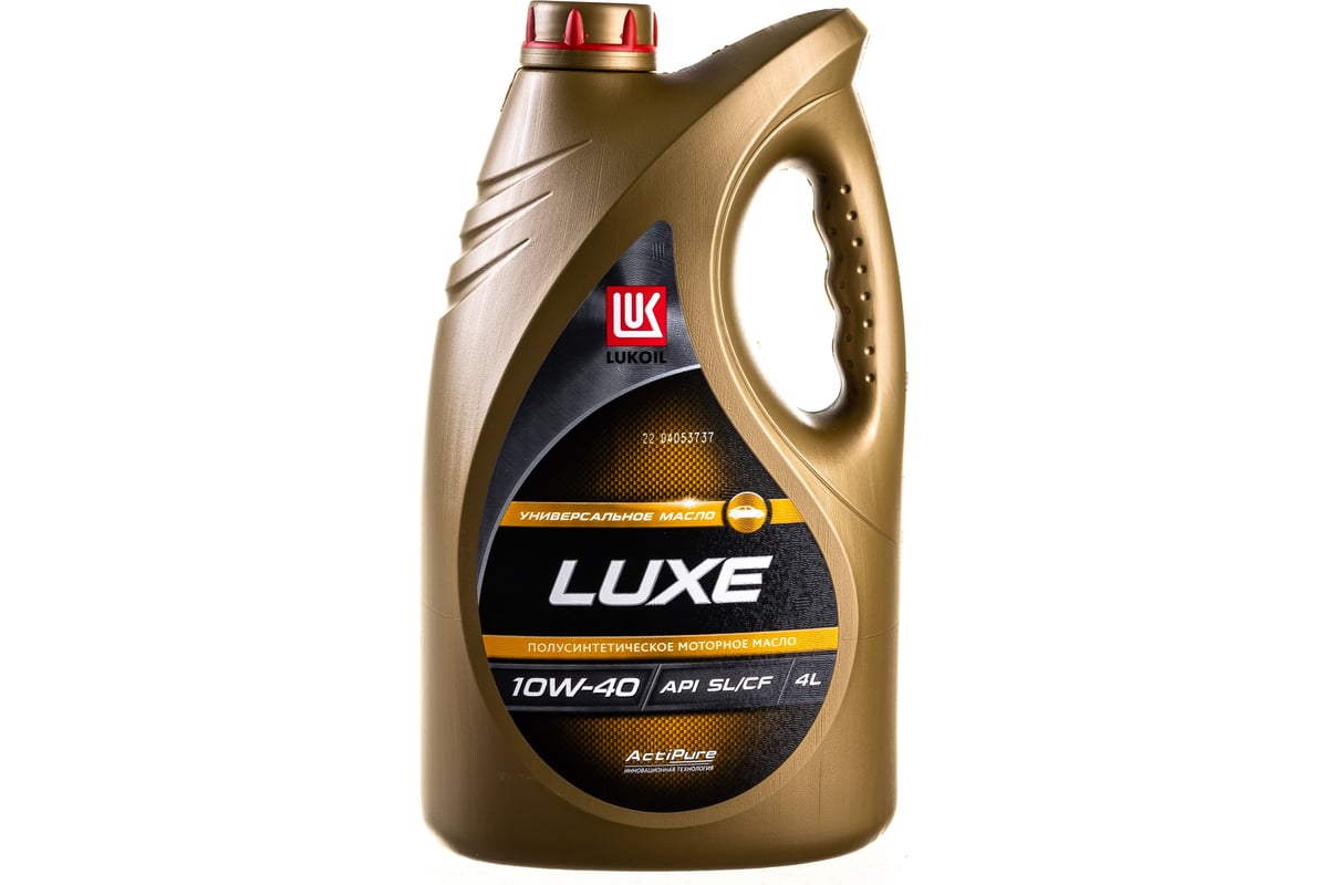 Моторное масло Лукойл ЛЮКС полусинтетическое SAE 10W-40, API SL/CF, 4 л .
