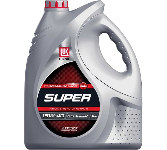 Моторное масло Лукойл СУПЕР полусинтетическое SAE 5W-40, API SG/CD, 5 л 3472601