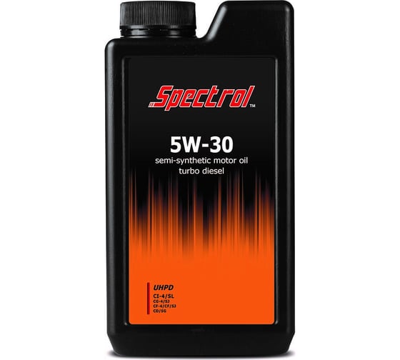 Полусинтетическое дизельное моторное масло Spectrol UHPD 5W-30 CI-4/SL, 1 л 9737