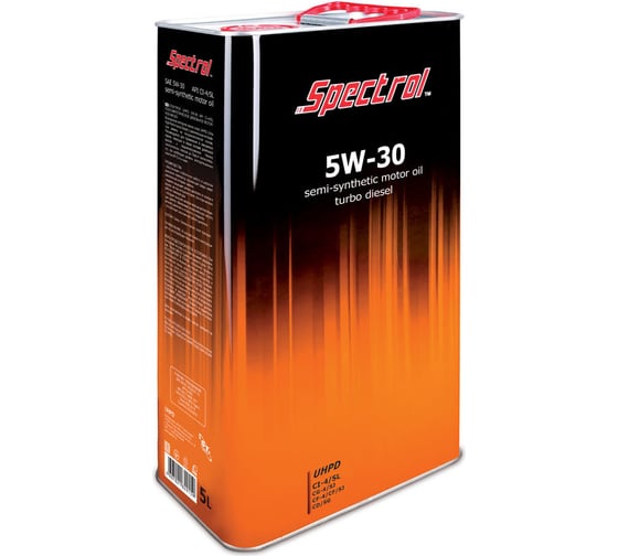 Полусинтетическое дизельное моторное масло Spectrol UHPD 5W-30 CI-4/SL, 5 л 9739