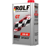 Моторное масло Rolf GT синтетическое, SAE 0W-40, API SN/CF, 1 л 322306