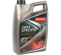 Моторное масло CHAMPION OEM SPECIFIC C3 5W30, синтетическое, C3-16, 5 л 8208911