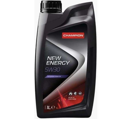 Моторное масло CHAMPION NEW ENERGY 5W30, синтетическое, SL/CF, A3/B4-12, 1 л 8200113