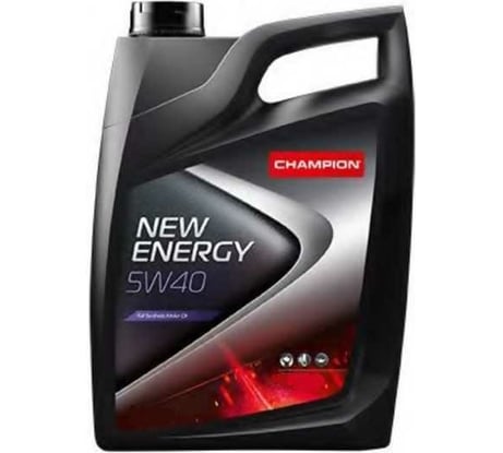 Моторное масло CHAMPION NEW ENERGY 5W40, синтетическое, SN/CF, A3/B4-12, 5 л 8211850