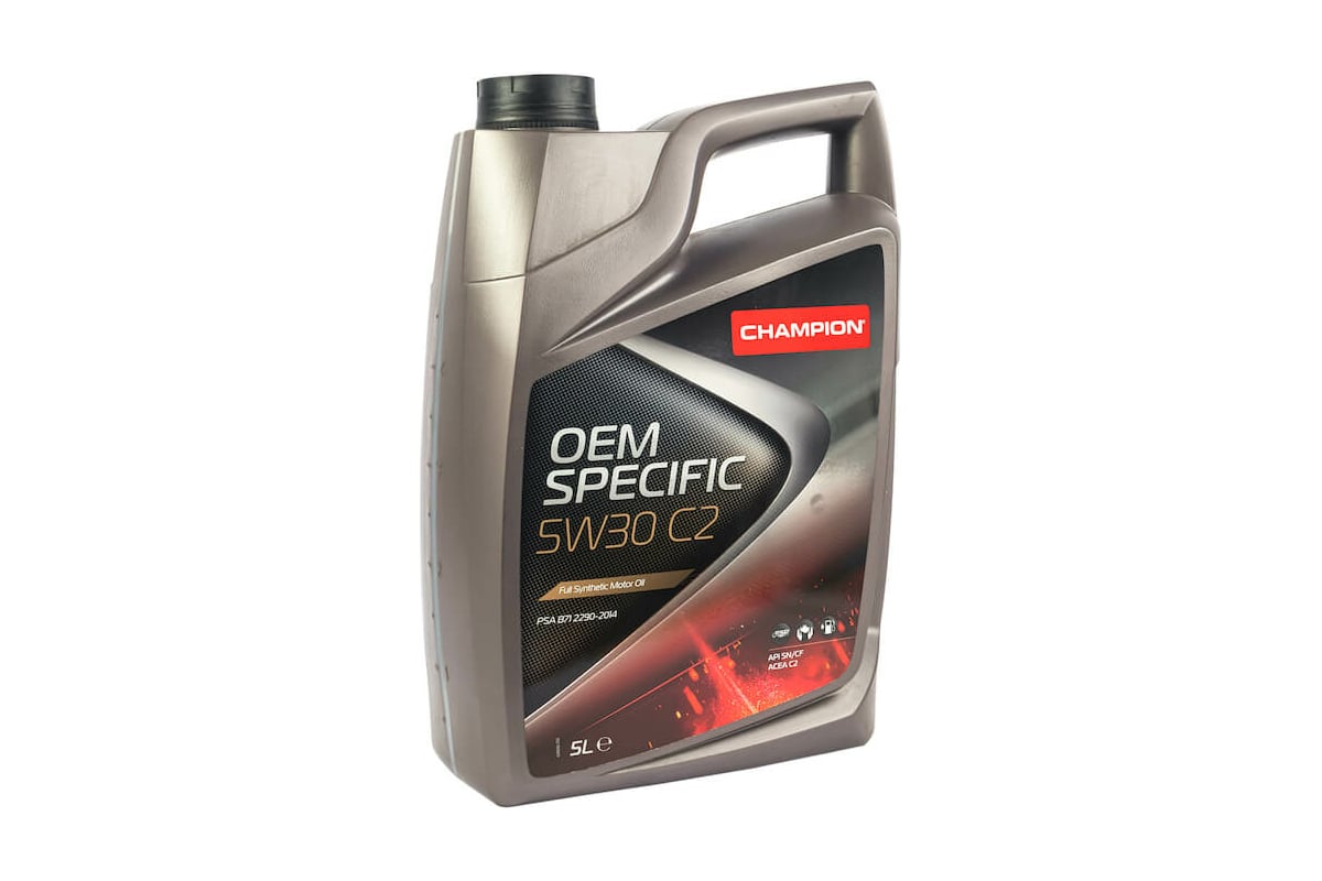 Моторное масло CHAMPION OEM SPECIFIC С2 5W30, синтетическое, SN/CF, C2 ...