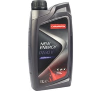 Моторное масло CHAMPION NEW ENERGY V 0W30, синтетическое, SL/CF, A5/B5-12, 1 л 8222818