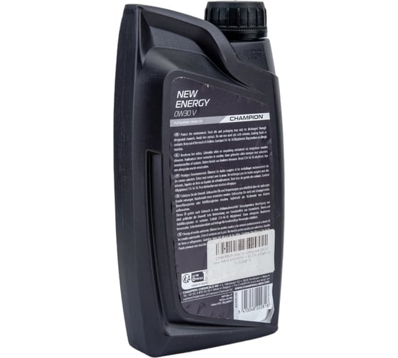 Моторное масло CHAMPION NEW ENERGY V 0W30, синтетическое, SL/CF, A5/B5-12, 1 л 8222818