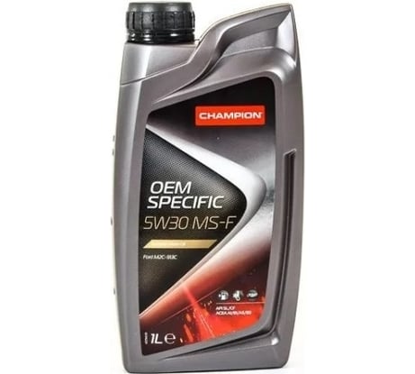 Моторное масло CHAMPION OEM SPECIFIC MS-F 5W30, синтетическое, SL/CF, A1/B1-12, A5/B5-16, 1 л 8209314
