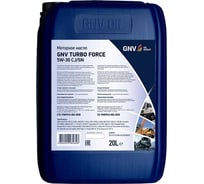 Моторное масло GNV Turbo Force 5W-30 CJ-4/SN VDS-4, канистра 20 л GTF1011478014510530020