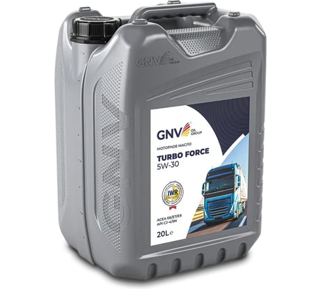 Моторное масло GNV Turbo Force 5W-30 CJ-4/SN VDS-4, канистра 20 л GTF1011478014510530020