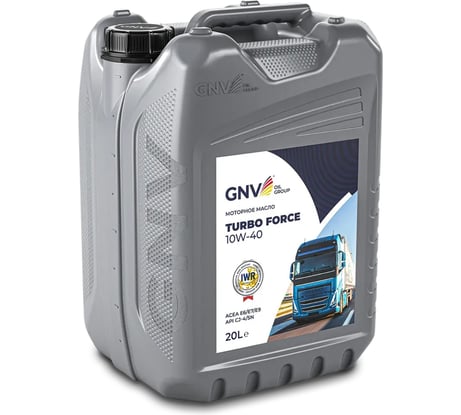 Моторное масло GNV Turbo Force 10W-40 CJ-4/SN VDS-4, канистра 20 л GTF1011488014511040020