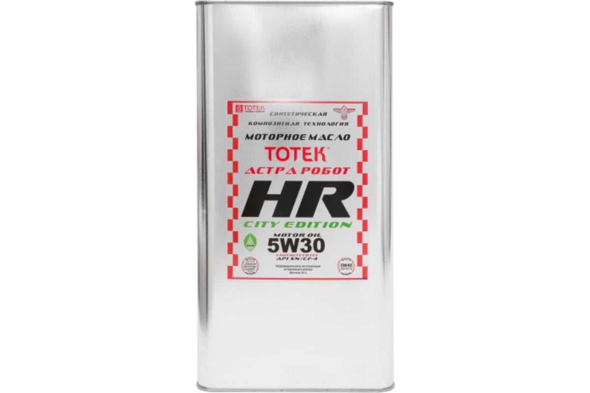 Моторное масло ТОТЕК HR-City Edition синтетическое, SAE 5W30, 5 л .