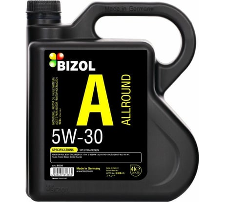 НС-синтетическое моторное масло Bizol Allround 5W-30, SP/SN Plus, GF-6A, 4 л 81336