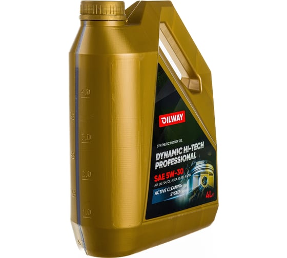 Моторное синтетическое масло OILWAY Dynamic Hi-Tech Professional 5W-30, API SN/CF, 4 л 4670030170026