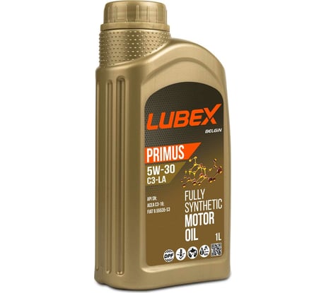 Синтетическое моторное масло Lubex PRIMUS C3-LA 5W-30, SN, C3, 1л L034-1296-1201