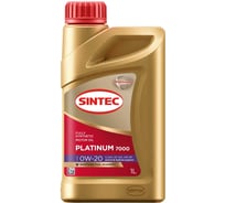 Моторное синтетическое масло Sintec PLATINUM SAE 0W-20 API SP, ILSAC GF-6, 1 л 600162