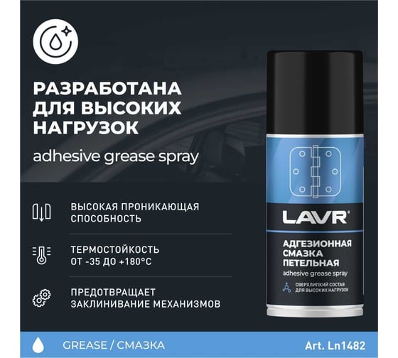 Адгезионная смазка LAVR 210 мл Ln1482