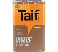 Моторное синтетическое масло Taif VIVACE, 10W-40, SN, 4 л 211030 23058345