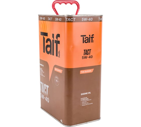 Моторное синтетическое масло Taif TACT, 5W-40, SL/CF, A3/B4, 4 л 211054