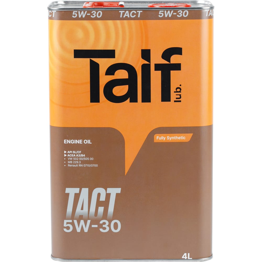 Моторное синтетическое масло Taif TACT, 5W-30, SL/CF, A3/B4, 4 л 211050 .