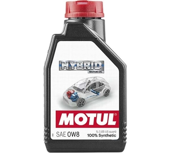 Синтетическое масло MOTUL HYBRID 0W8, 1л 107155 1