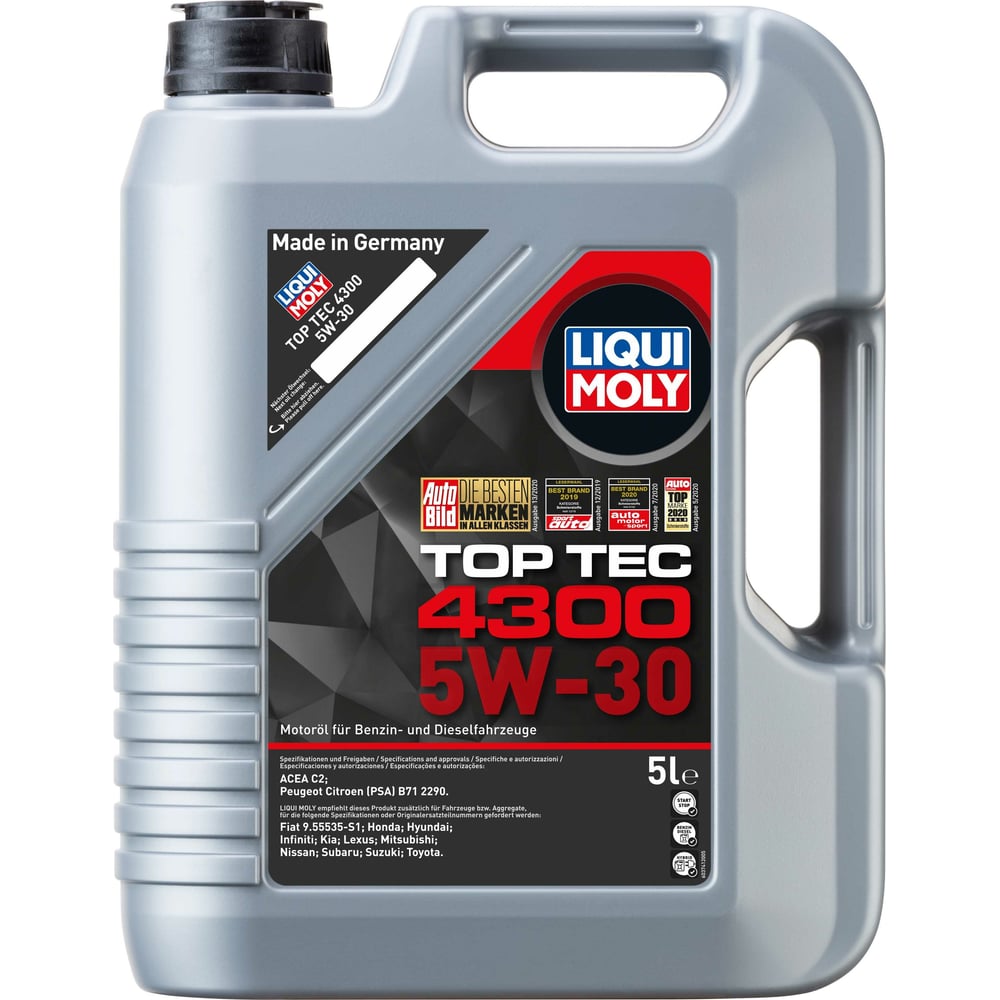 НС-синтетическое моторное масло LIQUI MOLY Top Tec 4300 5W-30 C2 5л ...