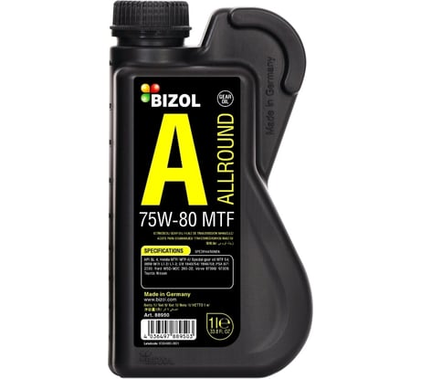 Синтетическое трансмиссионное масло Bizol Allround Gear Oil MTF 75W-80, 1л 88950