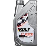 Моторное масло Rolf GT синтетическое, SAE 5W-30, ACEA A3/B4, 1 л, пластик 322734