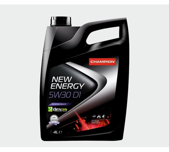 Моторное синтетическое масло Champion NEW ENERGY 5W30 D1, API: SN Plus, API: SN/RC, канистра 4л 8235504
