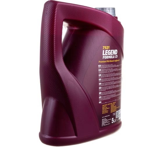 Моторное масло MANNOL LEGEND FORMULA синтетическое, C5, 0W20, 5 л 79215