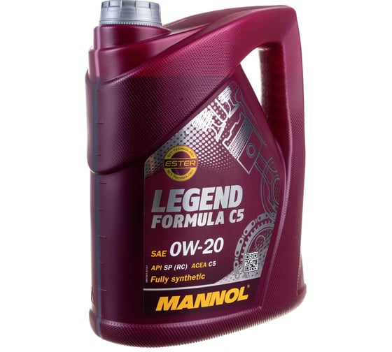 Моторное масло MANNOL LEGEND FORMULA синтетическое, C5, 0W20, 5 л 79215