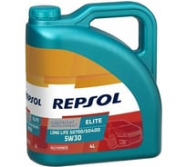 Синтетическое моторное масло REPSOL ELITE LONG LIFE 50700/50400 5W30 C3 4л 6398/R 6398R