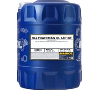 Трансмисионное гидравлическое масло MANNOL TO-4 POWERTRAIN OIL 10W 20 л. 10W 3002
