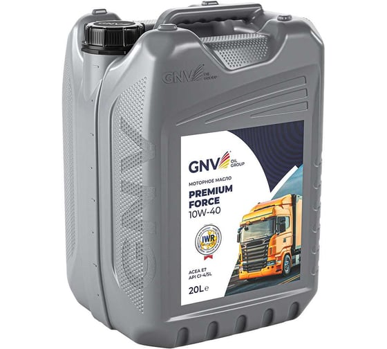 Моторное масло GNV Premium Force 10W-40, CI-4/SL, канистра 20 л GPF1011404014511040020