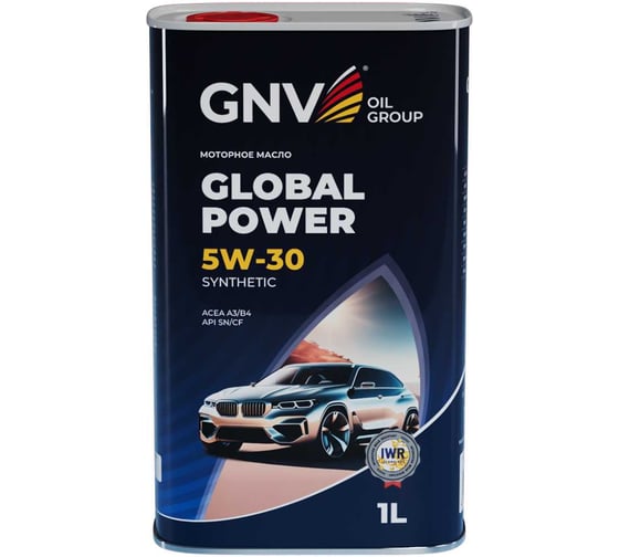 Моторное масло GNV Global Power Synthetic 5W-30, A3/B4, 1 л GGP1011064010130530001