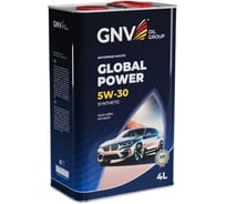 Моторное масло GNV Global Power Synthetic 5W-30, A3/B4, 4 л GGP1011064010130530004