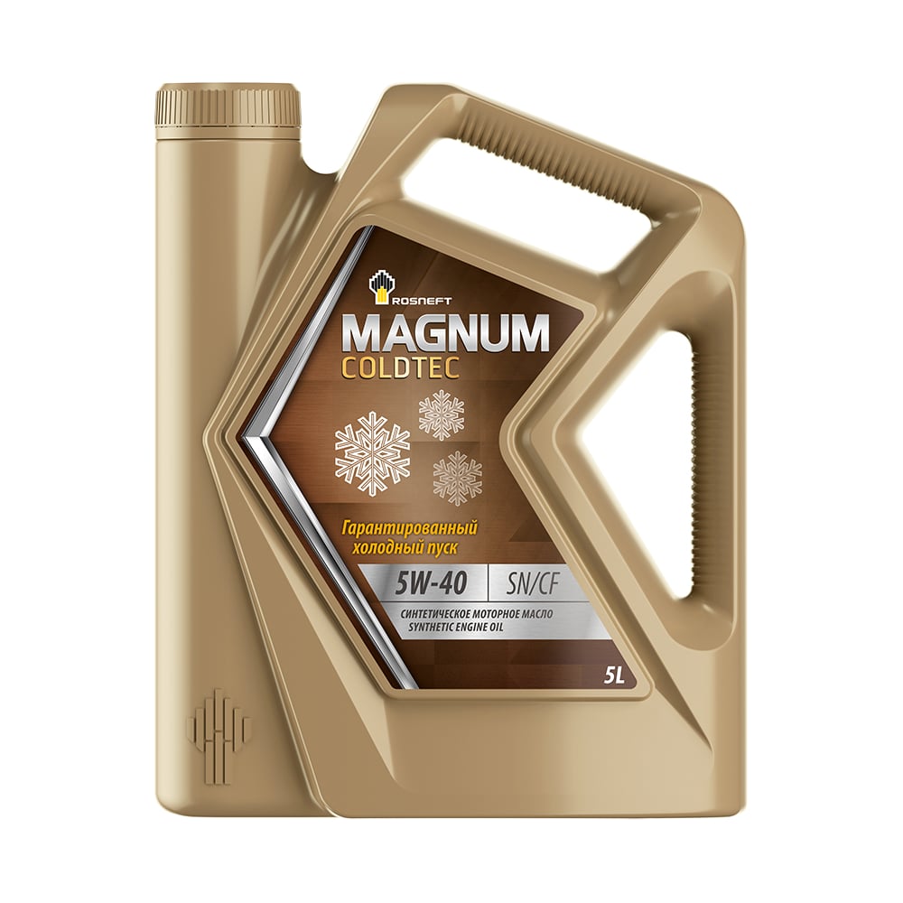 Моторное синтетическое масло Роснефть Magnum Coldtec 5W-40 API SN/CF .