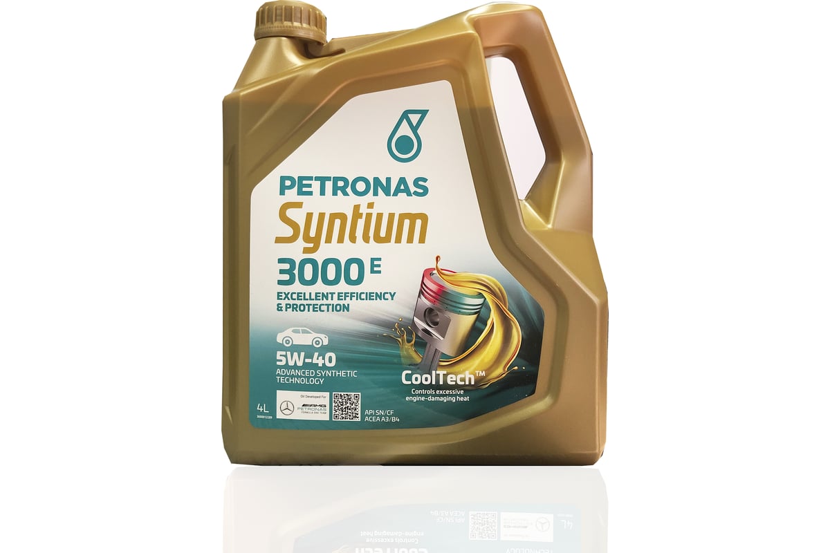 Синтетическое моторное масло Petronas SYNTIUM 3000 E, 5W40, 4 л ...