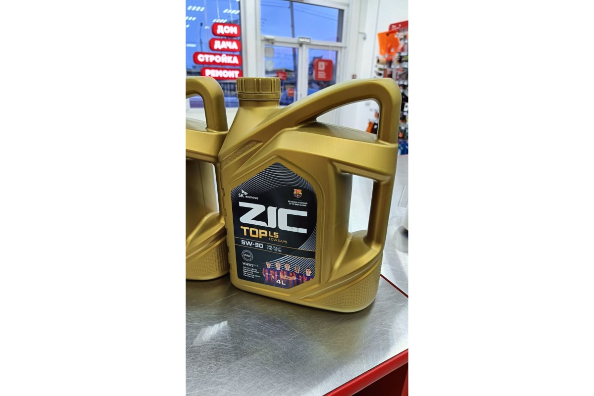 Моторное масло ZIC 5W30 TOP LS C3, SN/CF, 504/507, синтетическое, 4 л ...