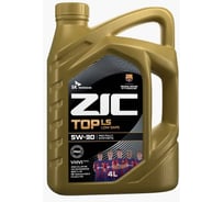 Моторное масло ZIC 5W30 TOP LS C3, SN/CF, 504/507, синтетическое, 4 л 162612