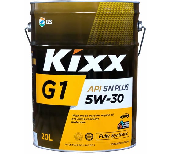 Синтетическое моторное масло KIXX G1 SN Plus 5w-30 20л L2101P20E1 - выгодная цена, отзывы, характеристики, фото - купить в Москве и РФ