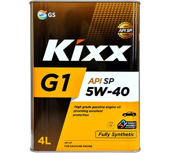 Синтетическое моторное масло KIXX G1 5W-40 API SP 4л L215444TE1 1