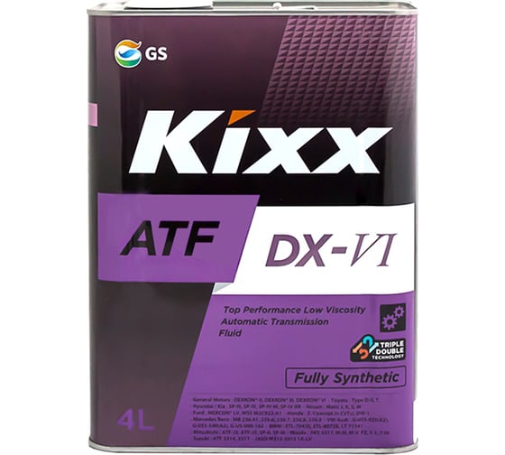 Синтетическое трансмиссионное масло KIXX ATF DX-VI 4л L252444TE1 1