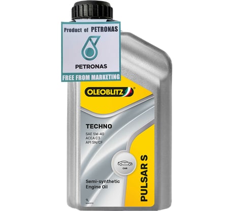 Синтетическое масло Petronas OLEOBLITZ PULSAR S TECHNO 5W-40, ACEA C3;, PI SN/CF, 1 л 70384EL8EU