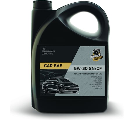 Моторное синтетическое масло MECHANICAL BROTHERS CAR 5W-30, SN/CF, 5 л 4673725542047