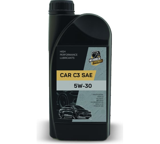 Моторное синтетическое масло MECHANICAL BROTHERS CAR 5W-30, С3, 1 л 4673725543631 1