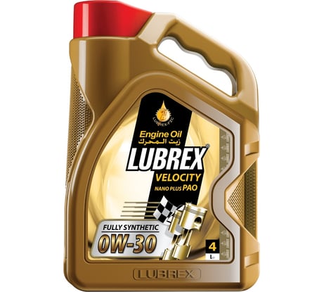 Синтетическое моторное масло LUBREX VELOCITY NANO PLUS PAO SAE 0W-30, 4л 777985