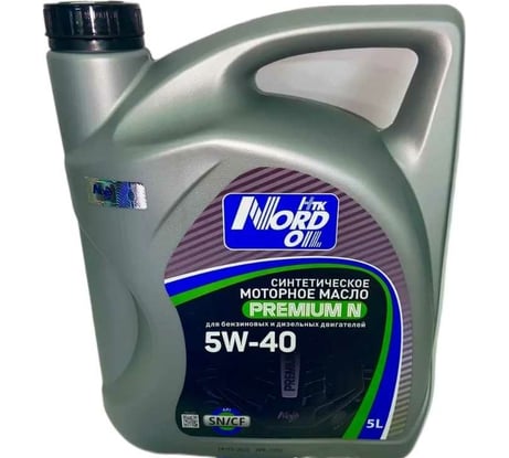Моторное масло NORD OIL Premium N 5W-40, SN/CF, 5л NRL067