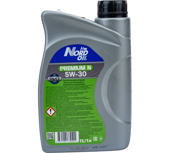 Моторное масло NORD OIL Premium N 5W-30 SN/CF 1л NRL005